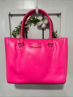 kate spade Neon Pink Leather Tote